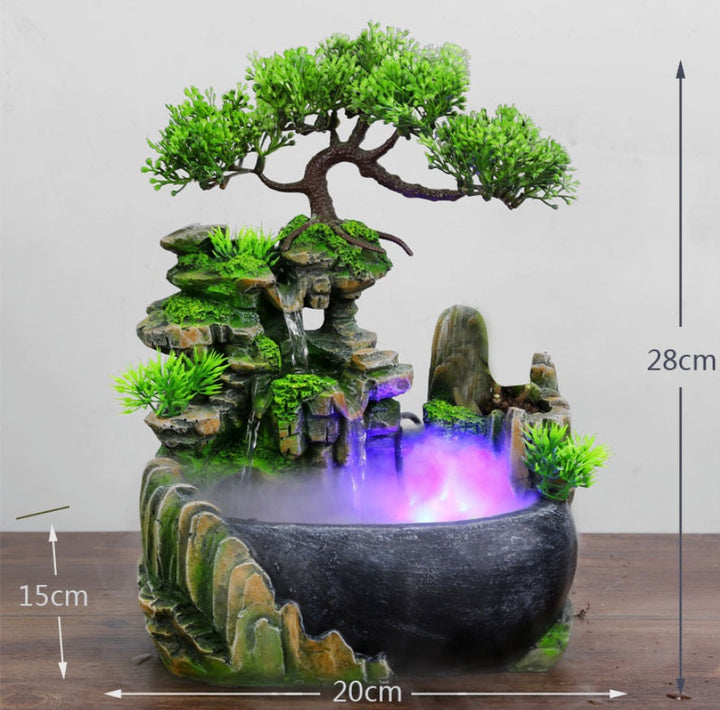 Transform Your Workspace with the Small Rockery Water Tank Office Fish Tank Humidifier