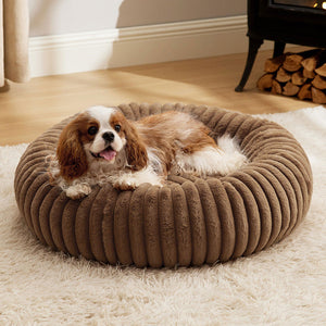 High Gram Plush Pet Winter Round Fur Mat For Warm Sleeping Comfort