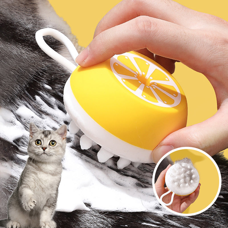 Unleash the Power of Grooming with the 2-In-1 Silicone Pet Bath Brush