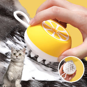Unleash the Power of Grooming with the 2-In-1 Silicone Pet Bath Brush